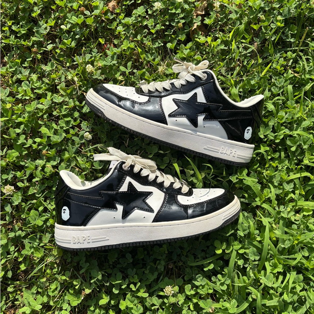 Bape Black and White Sneakers